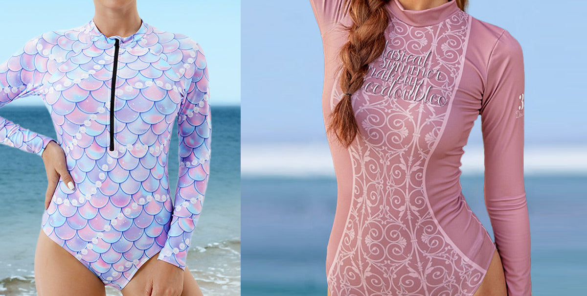 New One-piece Long Sleeves Customized Printed Swimsuit Bikini Swimsuit For Women main image 1