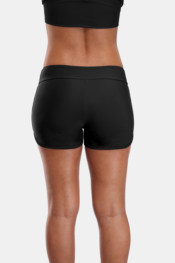 Attaco High Waist Bogleg Sea Horse Label Swim Short