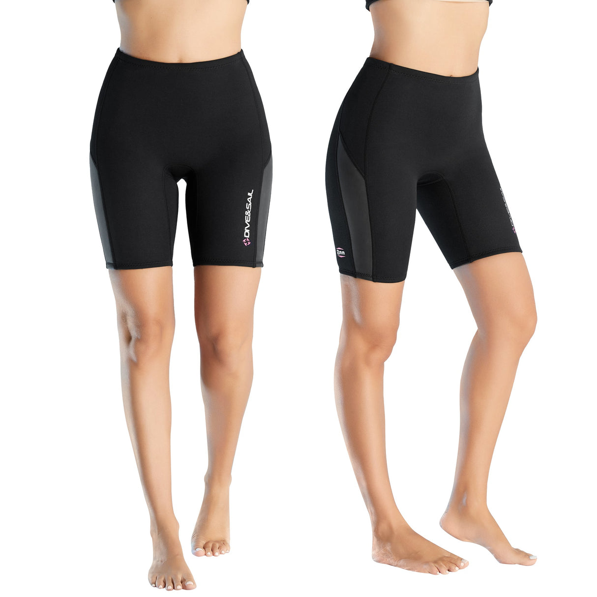 Frauen glattes Leder mit 2 -mm -Tauchshorts mit 2 mm Taucher