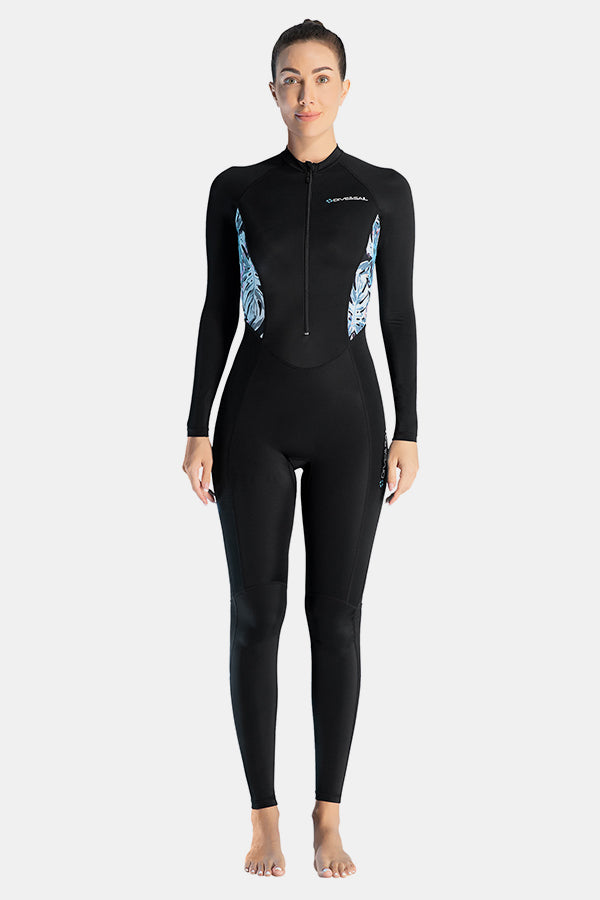 Lycra-Tauchanzug für Frauen einteilige Langarmanzug mit schnell trocknender Qualle