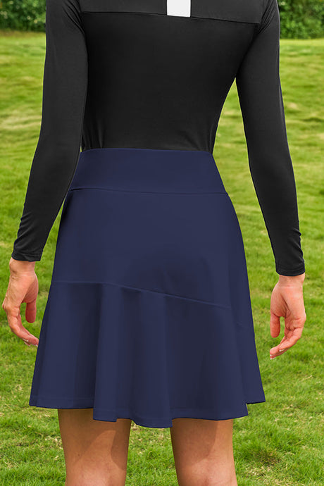 Abiti da golf da tennis da donna con motivo a mezza zip plissettato Abito da allenamento con pantaloncini e reggiseno incorporati