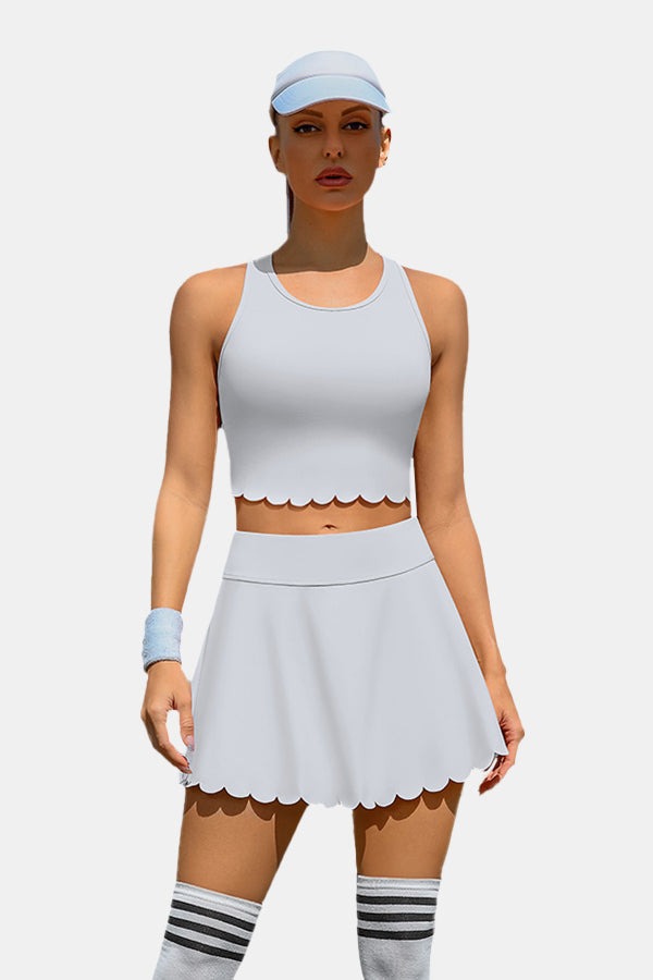 Robe d'entraînement athlétique Robes de tennis blanches pour femmes