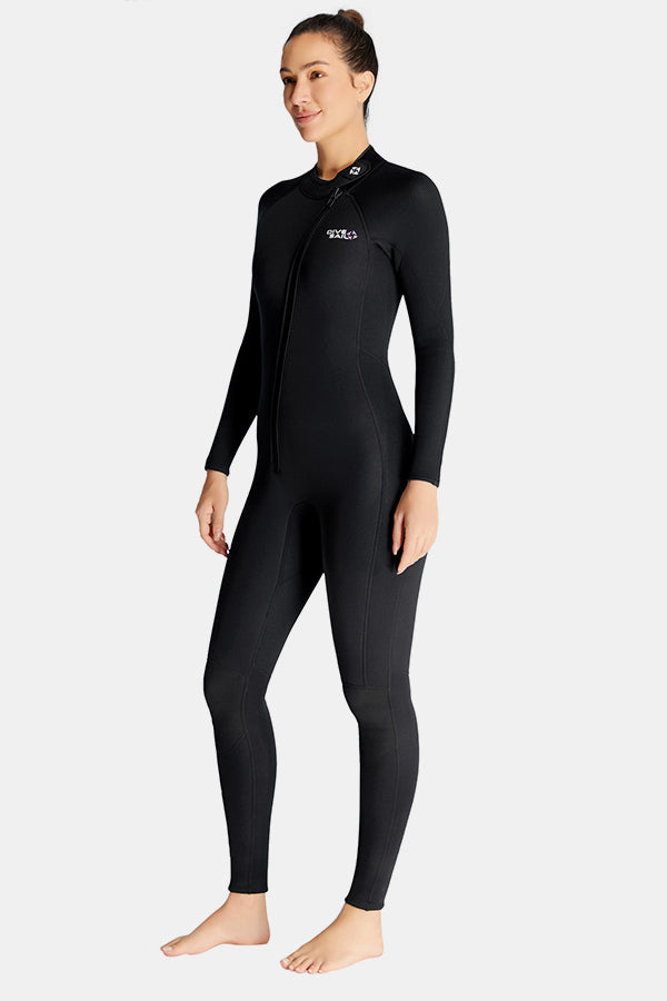 1,5 mm schräg Front Reißverschluss warm warmes Surfen einteiliger kaltes Tauchanzug für Frauen