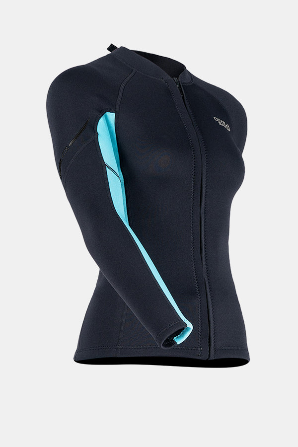 Top à manches longues de 1,5 mm à manches longues pour femmes et combinaison chaude