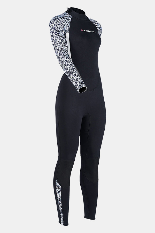 Modello geometrico a maniche lunghe monopezzo Wetsuit da 3 mm di protezione da 3 mm
