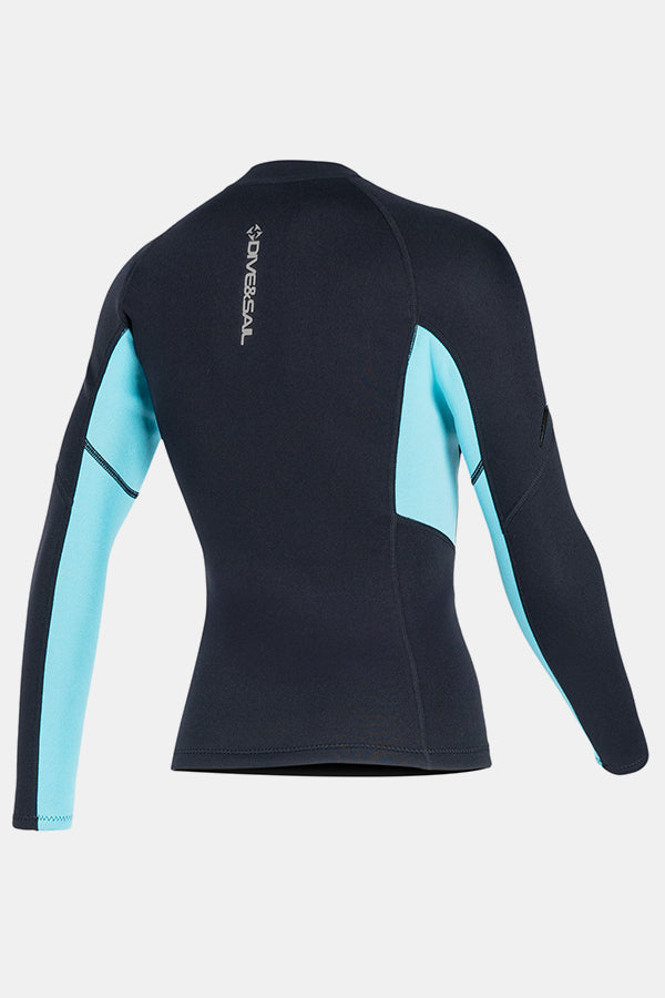 Top à manches longues de 1,5 mm à manches longues pour femmes et combinaison chaude
