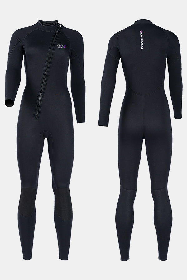 1,5 mm schräg Front Reißverschluss warm warmes Surfen einteiliger kaltes Tauchanzug für Frauen
