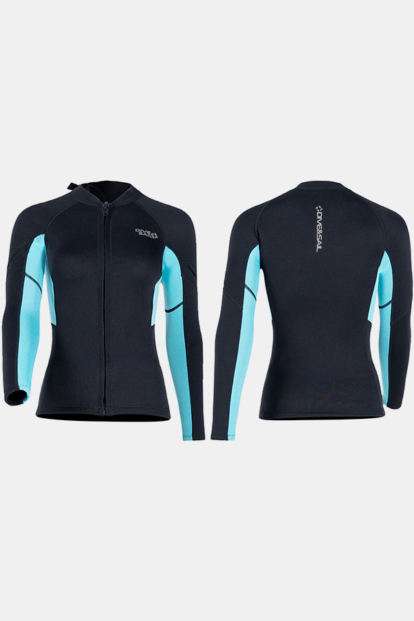 Top à manches longues de 1,5 mm à manches longues pour femmes et combinaison chaude