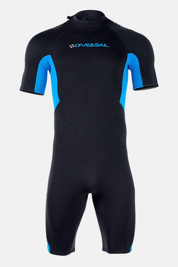 Cousue de maillot de bain de surf à manches courtes à manches courtes à une seule pièce pour hommes