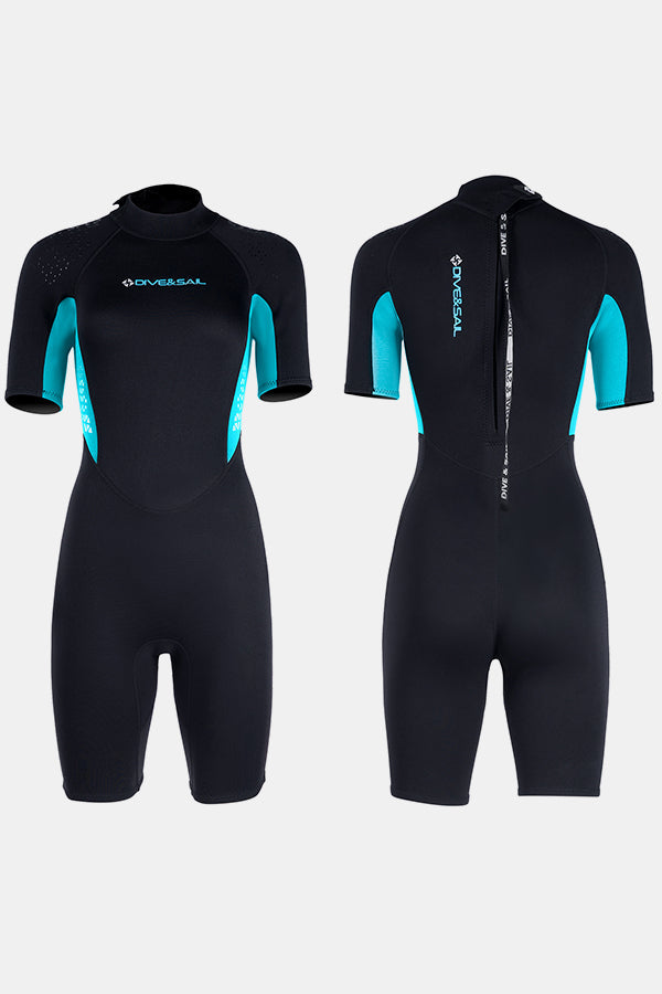 Combinaison de maillot de bain de surf à manches courtes à manches courtes 3 mm pour les femmes