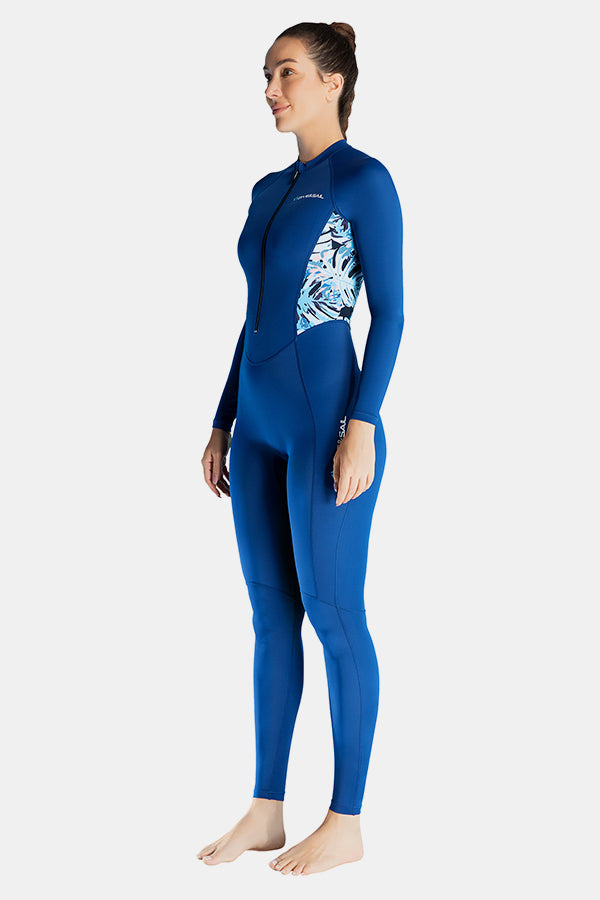 Lycra-Tauchanzug für Frauen einteilige Langarmanzug mit schnell trocknender Qualle