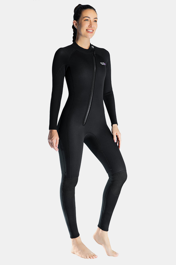 1,5 mm schräg Front Reißverschluss warm warmes Surfen einteiliger kaltes Tauchanzug für Frauen
