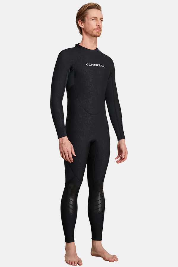 Manica lunga maschile monopezzo 3mm wetsuit nere upf 50+