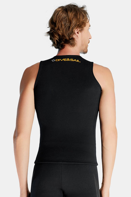Giubbotto in pelle liscia da uomo 2 mm top muta senza maniche