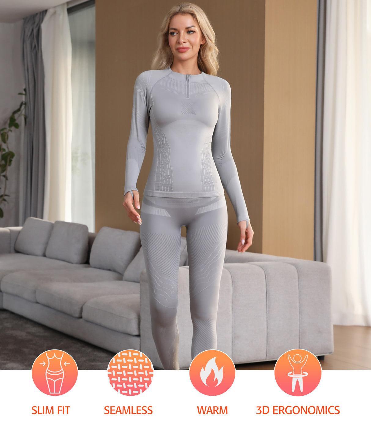 Thermal Sports Warm-Up Underwear Set for Skiing