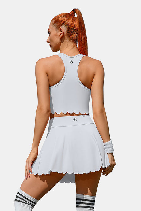 Vestidos de tenis para mujeres vestidos de entrenamiento atlético con pantalones cortos y bolsillos