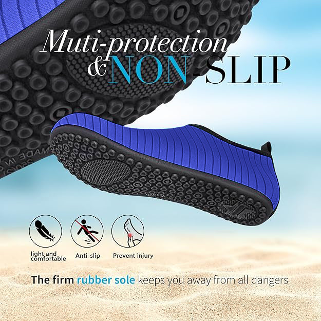 Water Shoes for Women Men Swim Shoes Water Socks for Cruise Essentials Swimming Aqua Beach Pool Yoga Surf