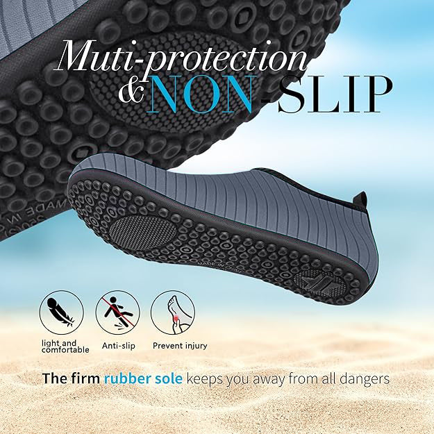 Water Shoes for Women Men Swim Shoes Water Socks for Cruise Essentials Swimming Aqua Beach Pool Yoga Surf