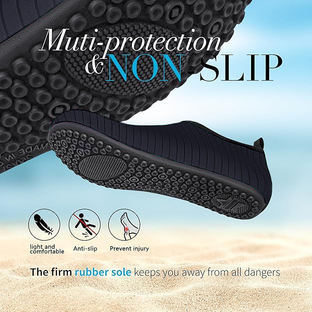 Water Shoes for Women Men Swim Shoes Water Socks for Cruise Essentials Swimming Aqua Beach Pool Yoga Surf