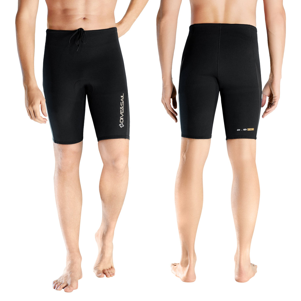 Männer glattes Leder mit 2 mm Tauchhorts mit 2 mm Tauch -Tauch -Taucher