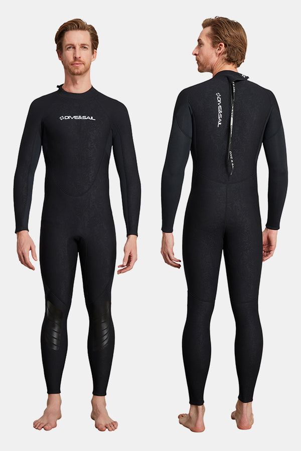 Manica lunga maschile monopezzo 3mm wetsuit nere upf 50+