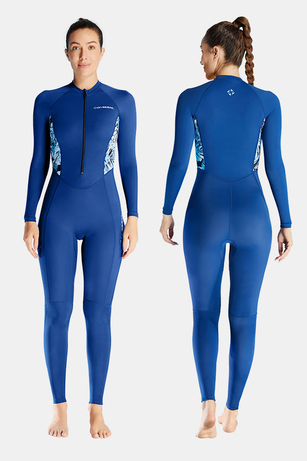 Lycra-Tauchanzug für Frauen einteilige Langarmanzug mit schnell trocknender Qualle