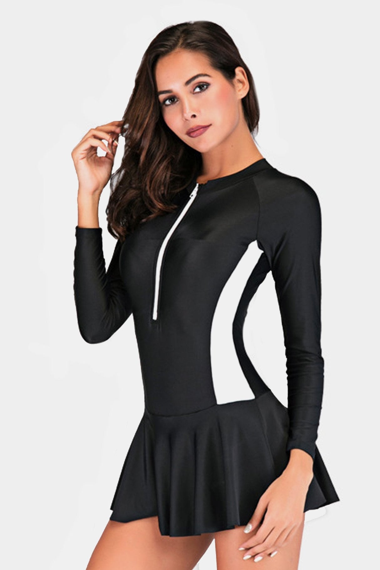 Attraco Skirt One Piece Short Sleeve Wetsuit-Attraco | Fashion Outdoor Clothing