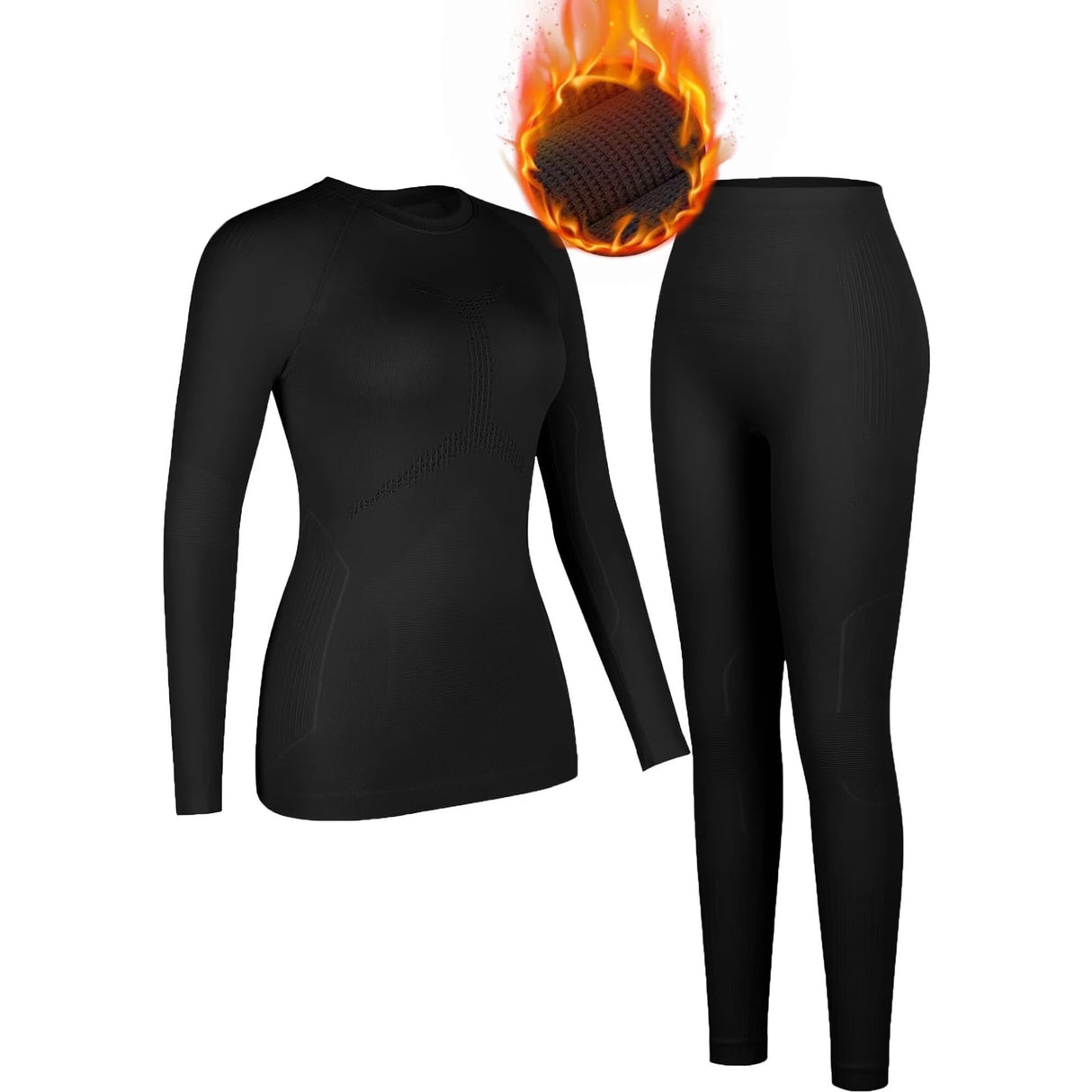Women Thermal Sports Warm-Up Underwear Set for Skiing