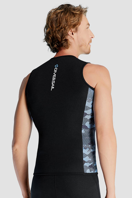 Mimetico maschile camuffato caldo e protettivo diviso da 3 mm giubbotto per immersioni