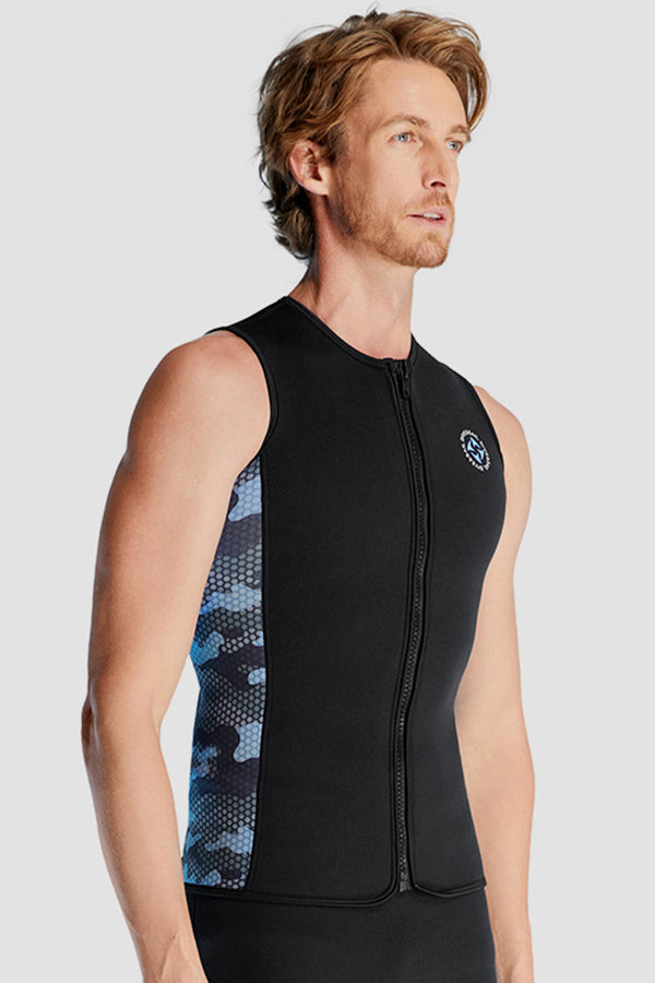 Mimetico maschile camuffato caldo e protettivo diviso da 3 mm giubbotto per immersioni