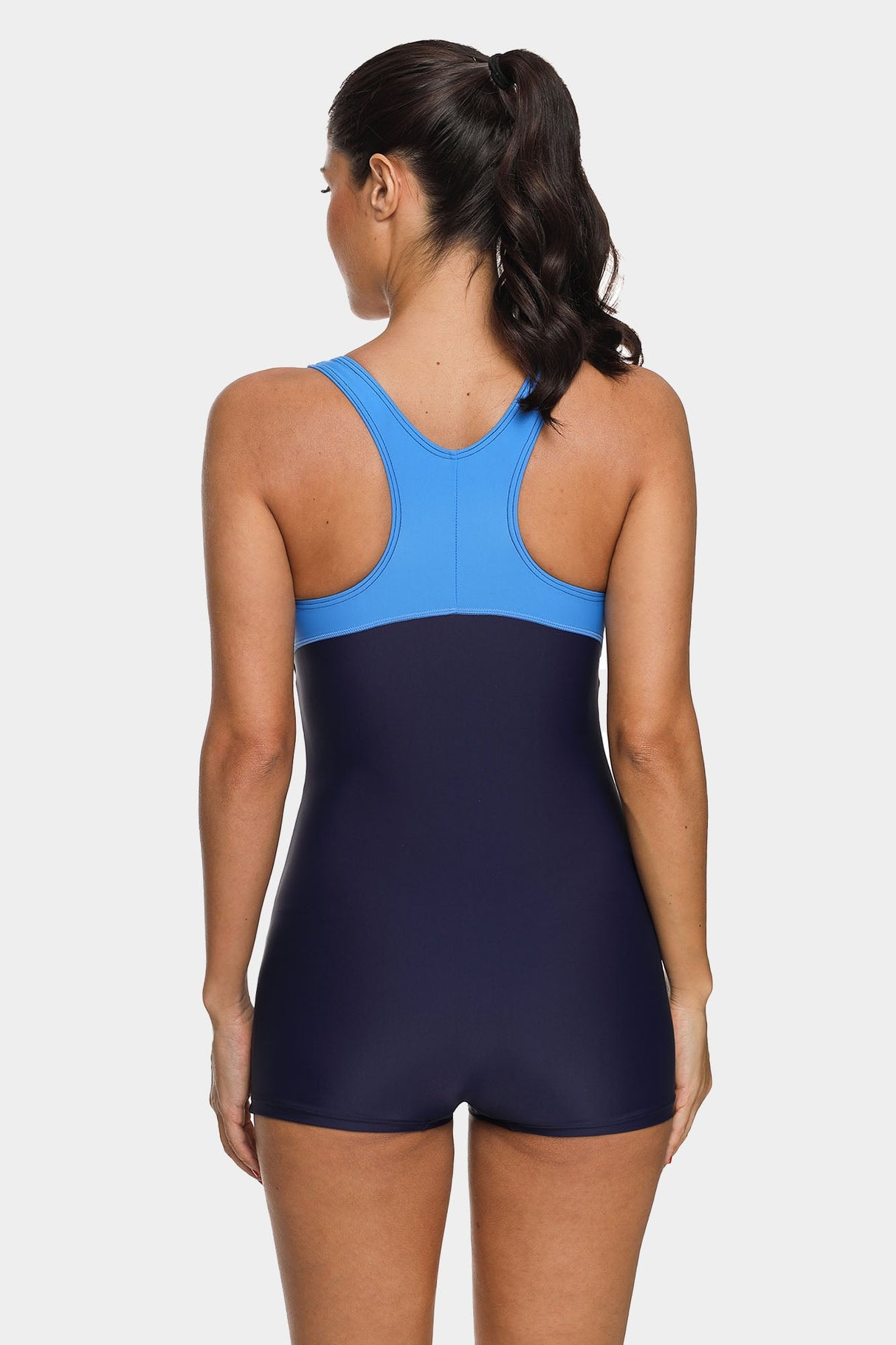Attraco Navy Athletic Pull Over One Piece Sport Bathing Suit-Attraco | Fashion Outdoor Clothing