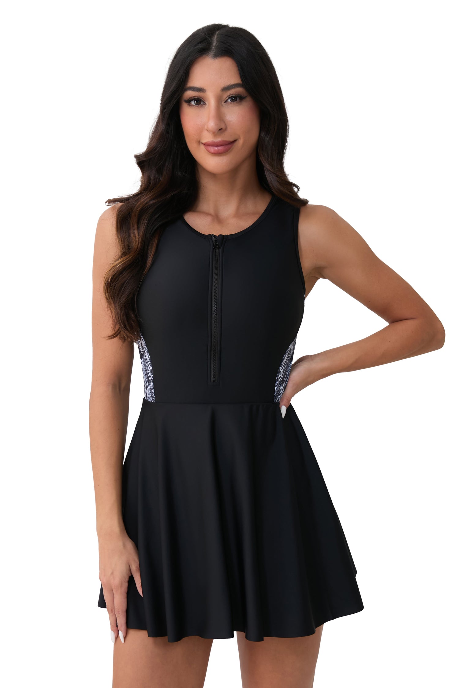 Womens One Piece Swim Dress Athletic Swimsuits Modest Bathing Suit Womens One Piece Swim Dress Athletic Swimsuits Modest Bathing Suit