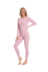 Women Thermal Sports Warm-Up Underwear Set for Skiing LRED