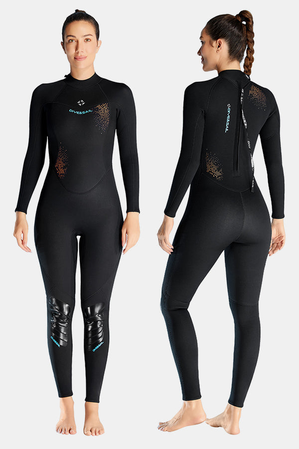 Women's 3MM Cold-Proof Long Sleeve One-Piece Wetsuit