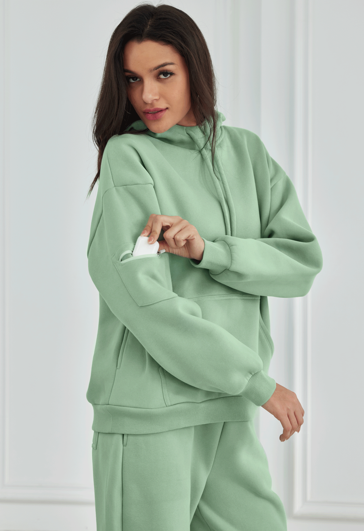 Comfort Thickened Hoodies Airplane Mode Travel Oversized Sweatshirts with Pocket