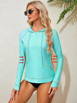 Lake Green Quick-Dry Long Sleeve Swim Shirt UPF50+ Rash Guard