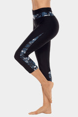 Printed High Waist Capri Swim Tight-Attraco | Fashion Outdoor Clothing