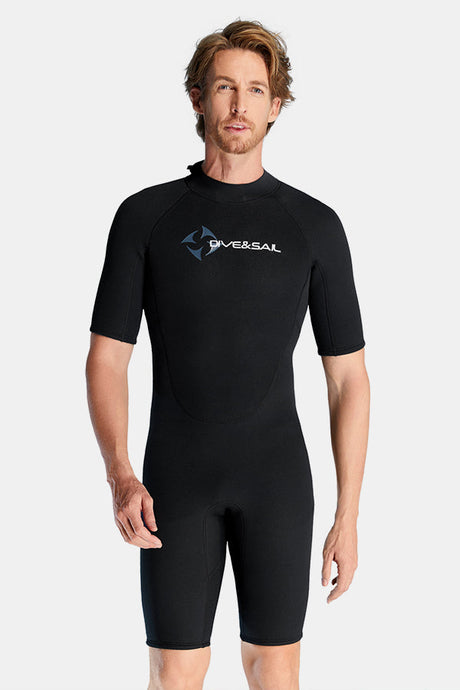 Men's Short Sleeve 1.5mm One-Piece Warm Wetsuit