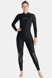 Women's Long Sleeve One-Piece 3MM Black Wetsuit UPF 50+