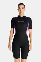 Manga corta de una pieza de 3 mm Surf Surwuit Wetsuit para mujeres