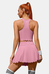 Robe d'entraînement athlétique Robes de tennis roses pour femmes