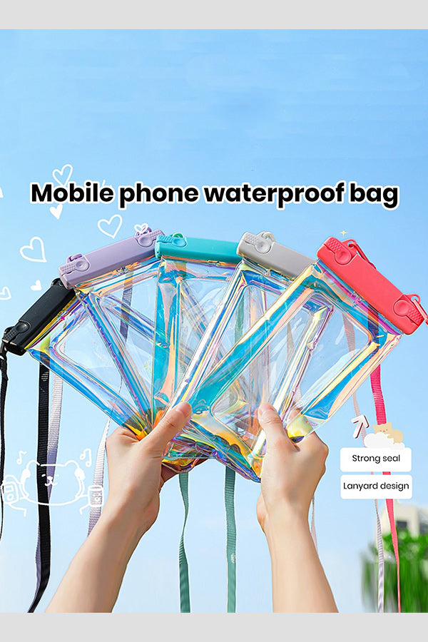 Pvc Cell Phone Waterproof Phone Pouch with Lanyard Clear Leakproof PVC Cell Phone Dry ...