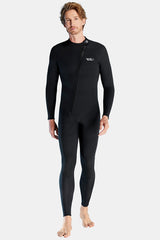 Men's Long Sleeve One-Piece Black Wetsuit for Sun Protection