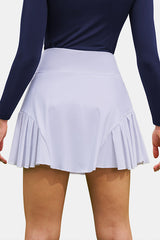 White High Waist Pleated Golf Skirt Women's Tennis Skirt