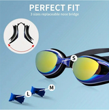 Colorful Polarized Swim Goggles Anti Fog Anti UV No Leakage Clear Swim Goggles