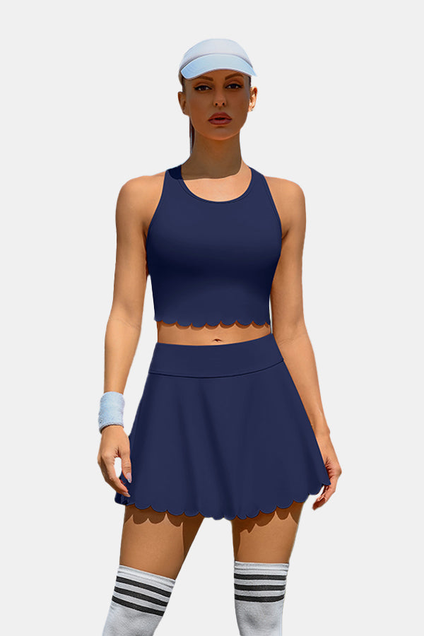 Navy Tennis Dresses for Women Athletic Workout Dress – Attraco