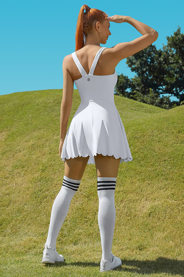 Robe de tennis feminine avec shorts d entrainement jupes de golf avec poches robes athletiques Attaque