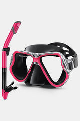 Adults Dry Snorkel Set Panoramic Wide View Anti-Fog Scuba Diving Mask