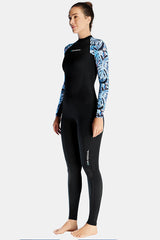 One-Piece Long Sleeve Printed Quick-Drying Black Wetsuit Jellyfish Suit