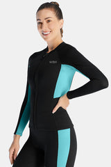 Women's 1.5MM Long-Sleeve Split Top Cold-Proof and Warm Wetsuit